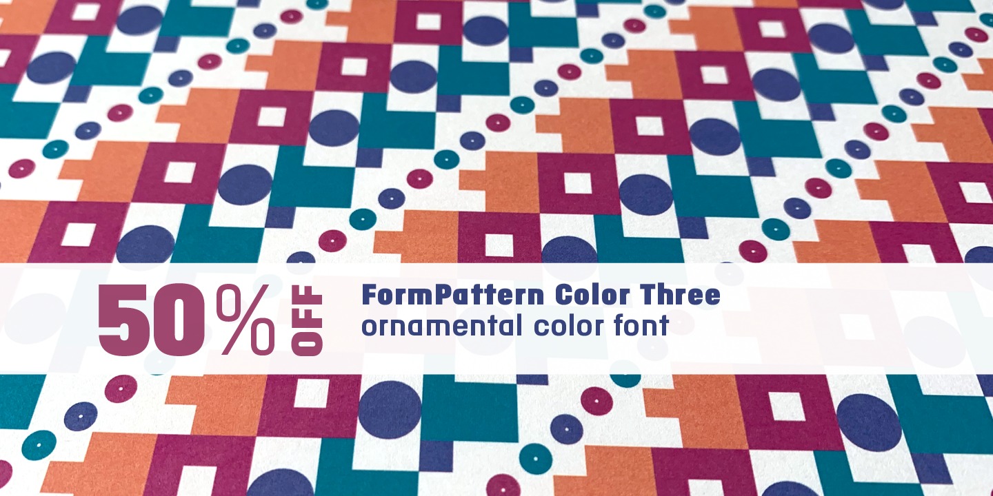 Пример шрифта FormPattern Color Three Analogous